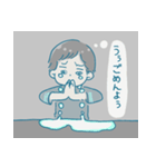 机の上のボーイッシュくんたち（個別スタンプ：19）