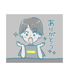 机の上のボーイッシュくんたち（個別スタンプ：20）