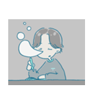 机の上のボーイッシュくんたち（個別スタンプ：22）