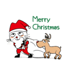 三白眼ネコのクリスマス（個別スタンプ：1）