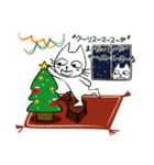 三白眼ネコのクリスマス（個別スタンプ：2）