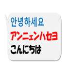 シンプル！文字吹き出し！韓国語！（個別スタンプ：6）