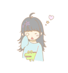 外巻きヘアの女の子たち（個別スタンプ：1）