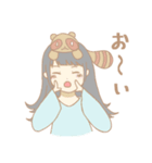 外巻きヘアの女の子たち（個別スタンプ：7）