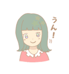 外巻きヘアの女の子たち（個別スタンプ：13）
