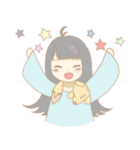 外巻きヘアの女の子たち（個別スタンプ：19）