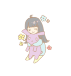 外巻きヘアの女の子たち（個別スタンプ：22）