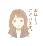 外巻きヘアの女の子たち（個別スタンプ：25）