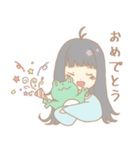 外巻きヘアの女の子たち（個別スタンプ：31）