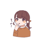 3色のおんなのこたち（個別スタンプ：1）