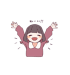3色のおんなのこたち（個別スタンプ：9）