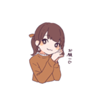 3色のおんなのこたち（個別スタンプ：16）