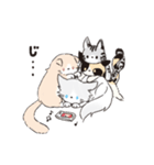 連番するねこここ（個別スタンプ：4）