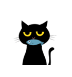 ツンデレくろねこ（個別スタンプ：21）