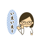 めがね女子の使いやすいスタンプ*ワンレン（個別スタンプ：26）