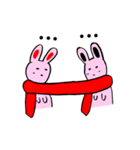 漆黒のみみと深紅のみみのうさぎ（個別スタンプ：14）