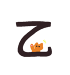 漢字一文字と猫スタンプ（個別スタンプ：1）
