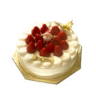 いちごショートケーキと文字 クリスマス（個別スタンプ：1）