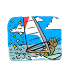 ウィンドサーフィン好きのくま（個別スタンプ：24）