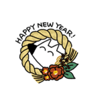年末年始！ゆるい紀州犬（個別スタンプ：4）