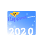 ぐうぐう犬・ふわふわ犬の「お年賀」2020（個別スタンプ：20）