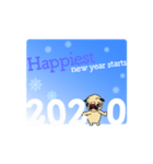 ぐうぐう犬・ふわふわ犬の「お年賀」2020（個別スタンプ：21）