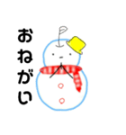 りんごマン 雪だるまver（個別スタンプ：6）