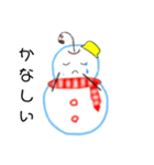 りんごマン 雪だるまver（個別スタンプ：10）