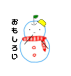 りんごマン 雪だるまver（個別スタンプ：18）