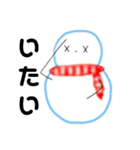 りんごマン 雪だるまver（個別スタンプ：22）