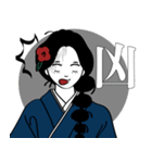 黒髪ロングの年末年始（個別スタンプ：10）