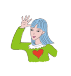 虹の夢の少女（個別スタンプ：4）