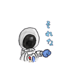 宇宙飛行士と宇宙飛行士ロボット（個別スタンプ：2）