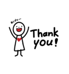 日常で使える ほんわか白いひと - 英語 -（個別スタンプ：2）