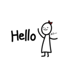 日常で使える ほんわか白いひと - 英語 -（個別スタンプ：5）