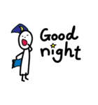 日常で使える ほんわか白いひと - 英語 -（個別スタンプ：7）