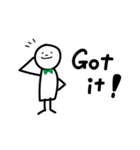 日常で使える ほんわか白いひと - 英語 -（個別スタンプ：11）