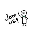 日常で使える ほんわか白いひと - 英語 -（個別スタンプ：14）