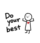日常で使える ほんわか白いひと - 英語 -（個別スタンプ：15）