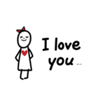 日常で使える ほんわか白いひと - 英語 -（個別スタンプ：17）