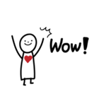 日常で使える ほんわか白いひと - 英語 -（個別スタンプ：22）