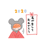 もこもこネズミの着ぐるみちゃん(お正月)（個別スタンプ：14）