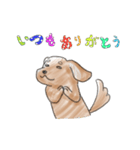 感謝する犬（個別スタンプ：7）