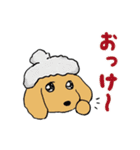 ミニチュアダックスの親子 冬編（個別スタンプ：8）