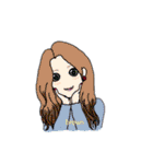 HAPPY HAIR COLOR GIRLS（個別スタンプ：1）