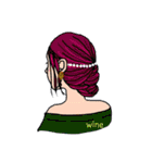 HAPPY HAIR COLOR GIRLS（個別スタンプ：14）
