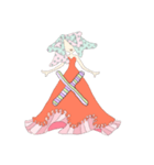 reply lady（個別スタンプ：4）