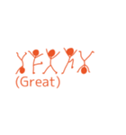 想いを伝える棒人間（個別スタンプ：6）