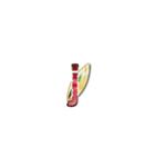 大体：赤001(2/3)アルファベット（個別スタンプ：10）