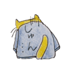 おっきいTシャツのねこねこ（色鉛筆）（個別スタンプ：7）